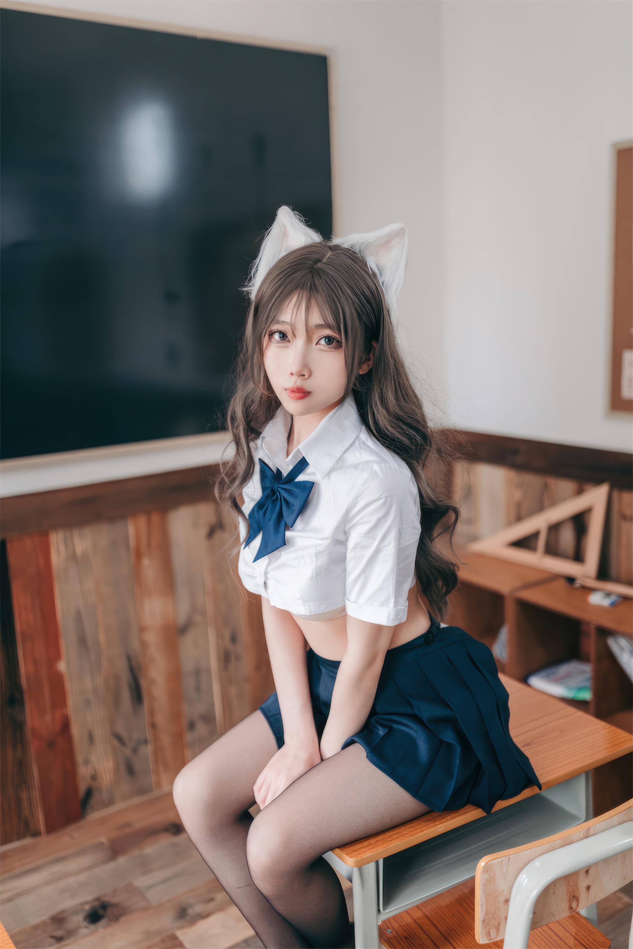 杏仁曲奇 – NO.014 生徒会坏猫猫 [52P]-XikXak